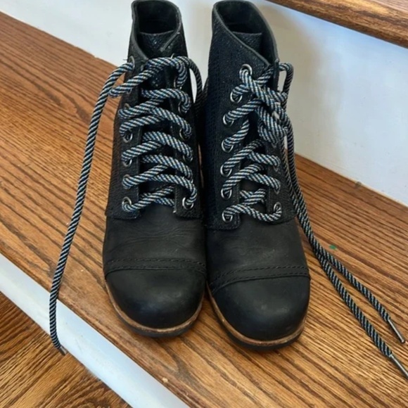 Sorel 1964 Premium Wedge Black Noir Snake Print Boot Size 5 - Picture 7 of 8